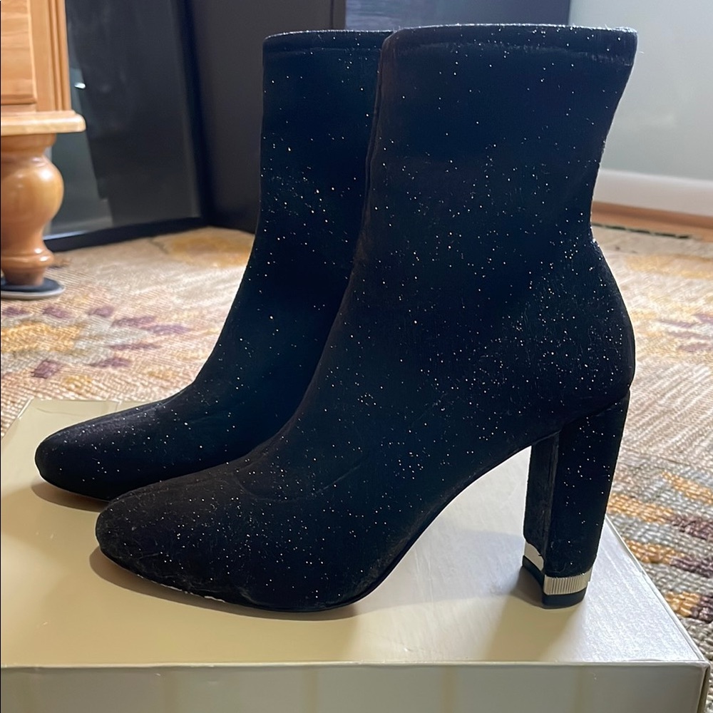 Michael Kors  Elegant Black Glitter Ankle Boots. Used good condition!!